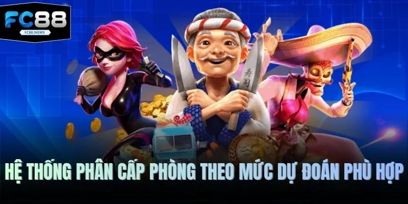 Nổ Hũ FC88 4 Hệ thống phân cấp phòng theo mức dự đoán phù hợp